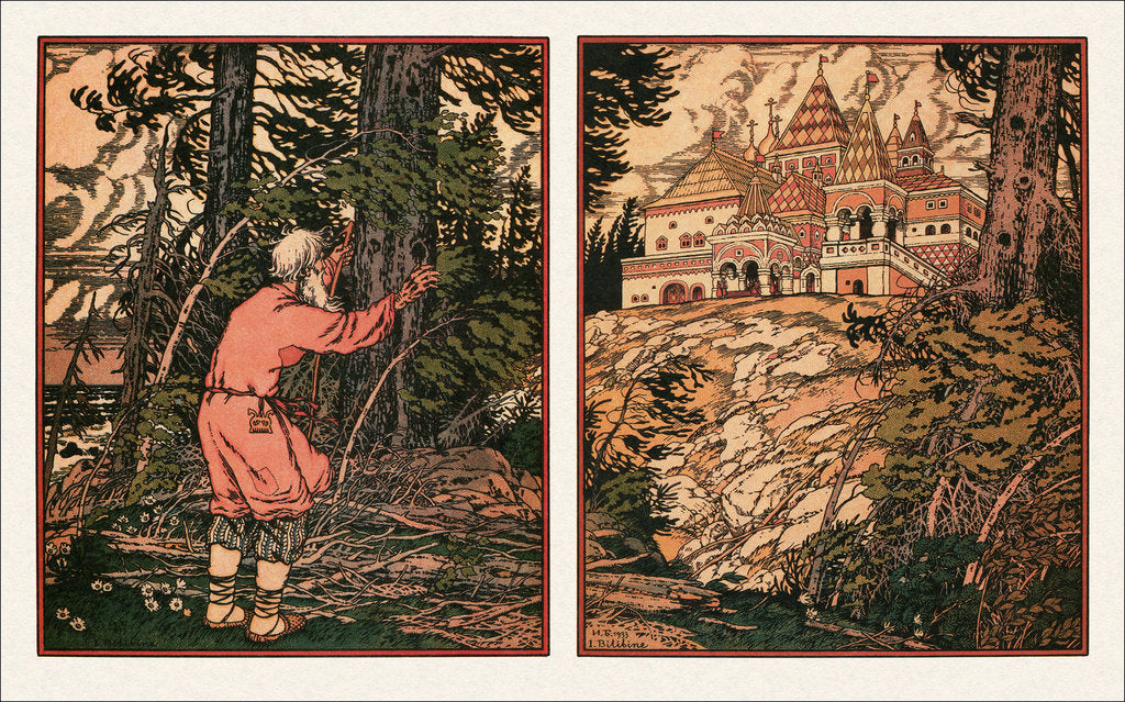 Detail of Illustration to the The Tale of the Fisherman and the Fish, 1933 by Ivan Yakovlevich Bilibin