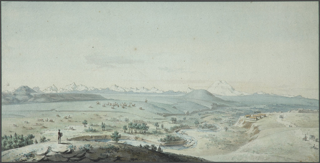 Detail of View of the Konstantinogorsk Fortress from the Mountain Mashuk, 1805 by Yemelyan Mikhaylovich Korneev