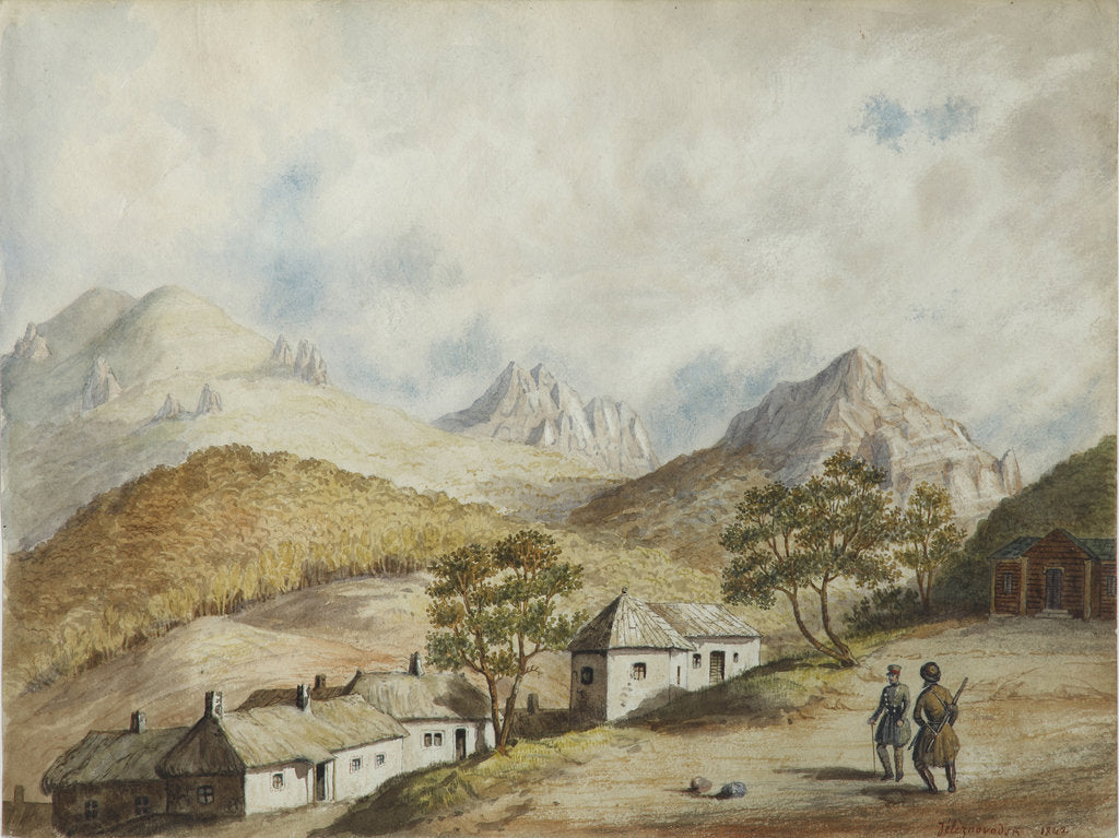 Detail of View of Zheleznovodsk, 1842 by Anonymous