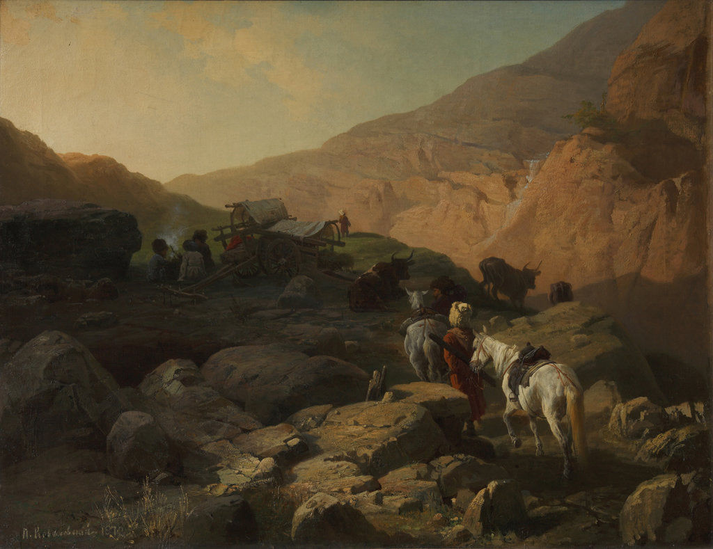 Detail of Caucasus, 1872 by Pavel Osipovich Kovalevsky