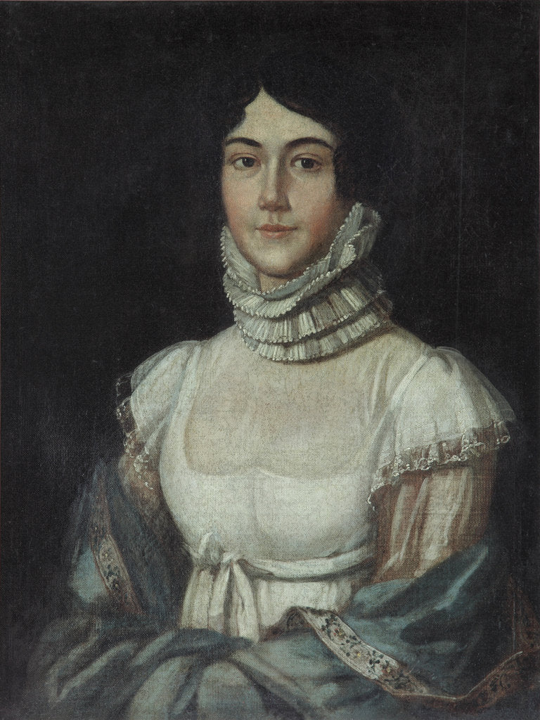 Detail of Portrait of Maria Mikhaylovna Lermontova, 1810s by Anonymous