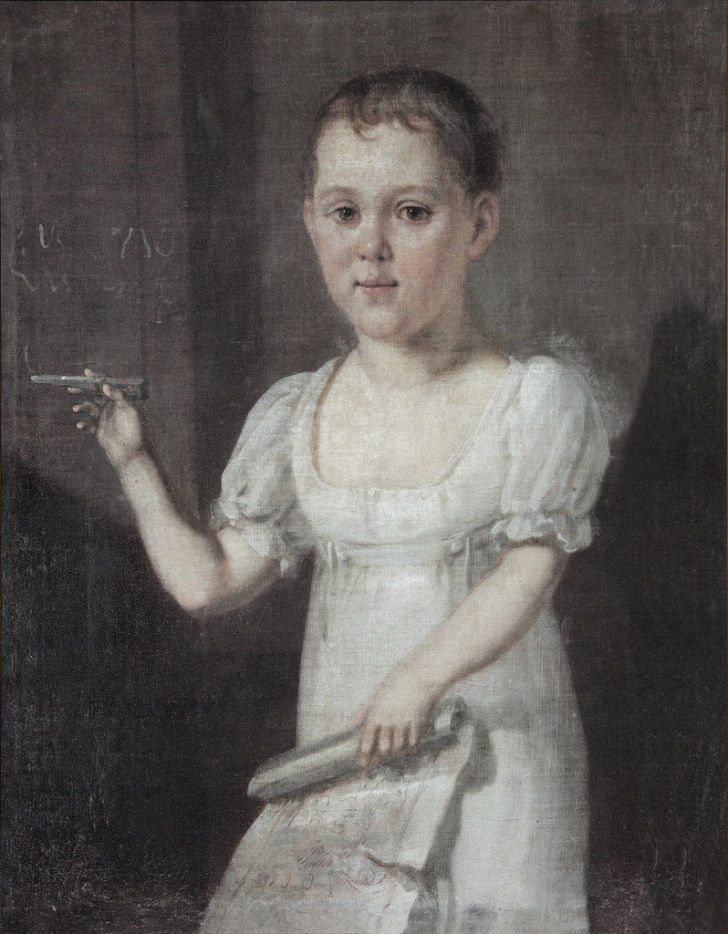Detail of Portrait of the poet Mikhail Lermontov as Child, 1817-1818 by Anonymous