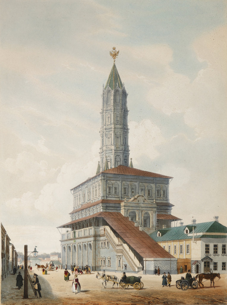 Detail of The Sukharev Tower in Moscow, 1846 by Philippe Benoist