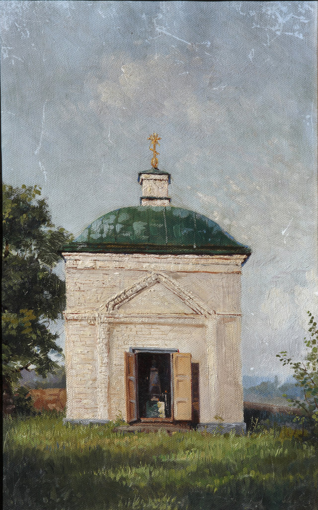 Detail of The Crypt Chapel of Mikhail Lermontov in Tarkhany, 1883 by A.S. Mezentsov