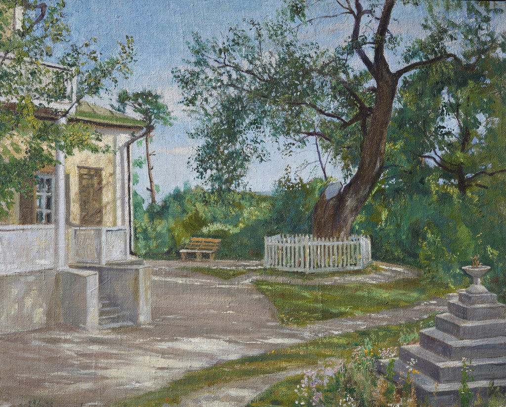 Detail of The manor house Tarkhany, 1938 by Meer Michailovich Gokhstein