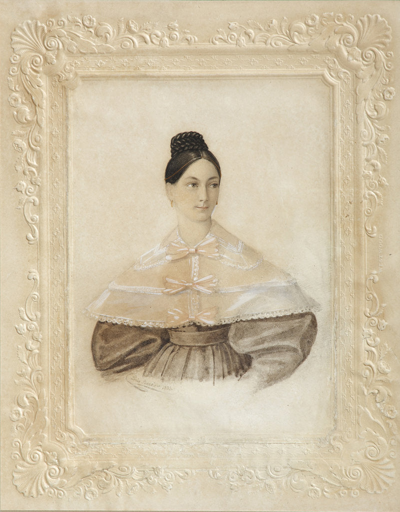 Detail of Portrait of Ekaterina Alexandrovna Sverbeeva, née Princess Shcherbatova, 1833 by Anonymous