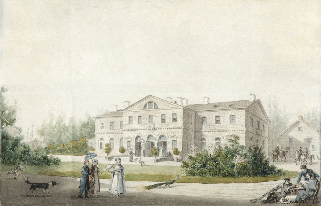 Detail of The manor house Priyutino, 1830 by Ivan Alexeyevich Ivanov