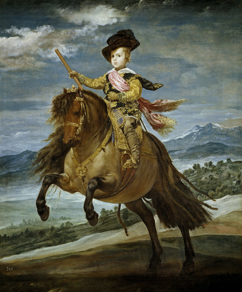 Detail of Equestrian Portrait of Prince Balthasar Charles, c. 1635 by Diego Velàzquez