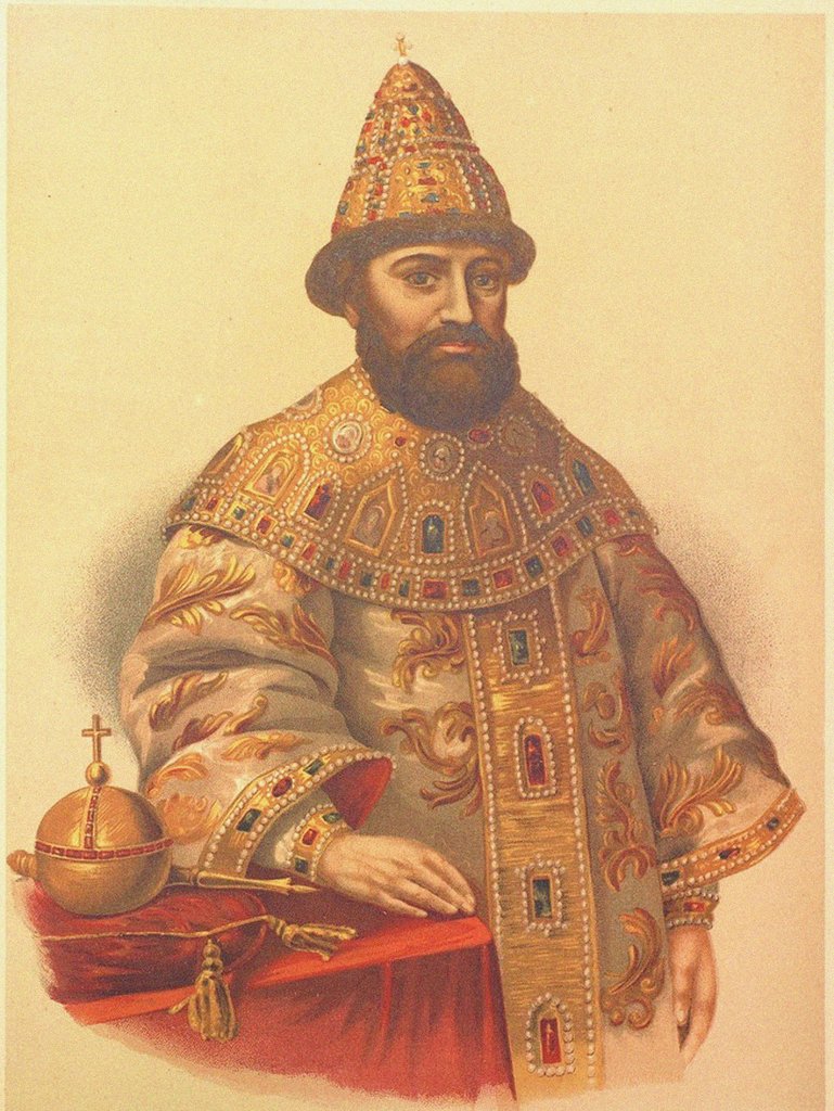 Detail of Portrait of the Tsar Michail I Fyodorovich of Russia, 1860s by Pyotr Fyodorovich Borel