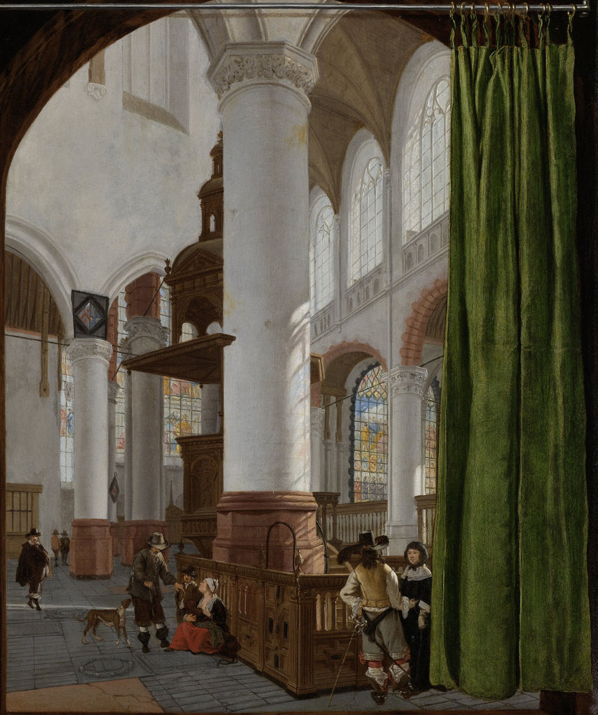 Detail of Interior of the Oude Kerk in Delft, 1654 by Gerard Houckgeest