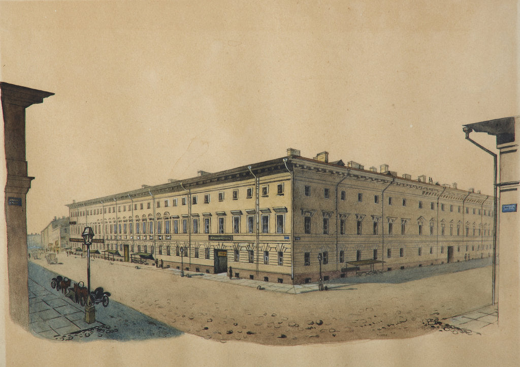Detail of The ordonance house at Sadovaya Street in Petersburg, 1862 by Friedrich Heinrich Bagantz