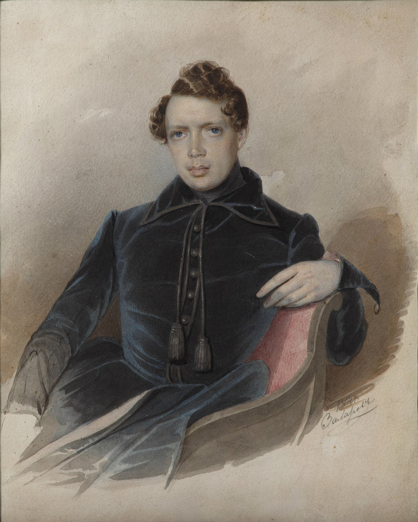 Detail of Portrait of Andrey Nikolayevich Muravyov, 1841 by Pyotr Zakharovich Zakharov