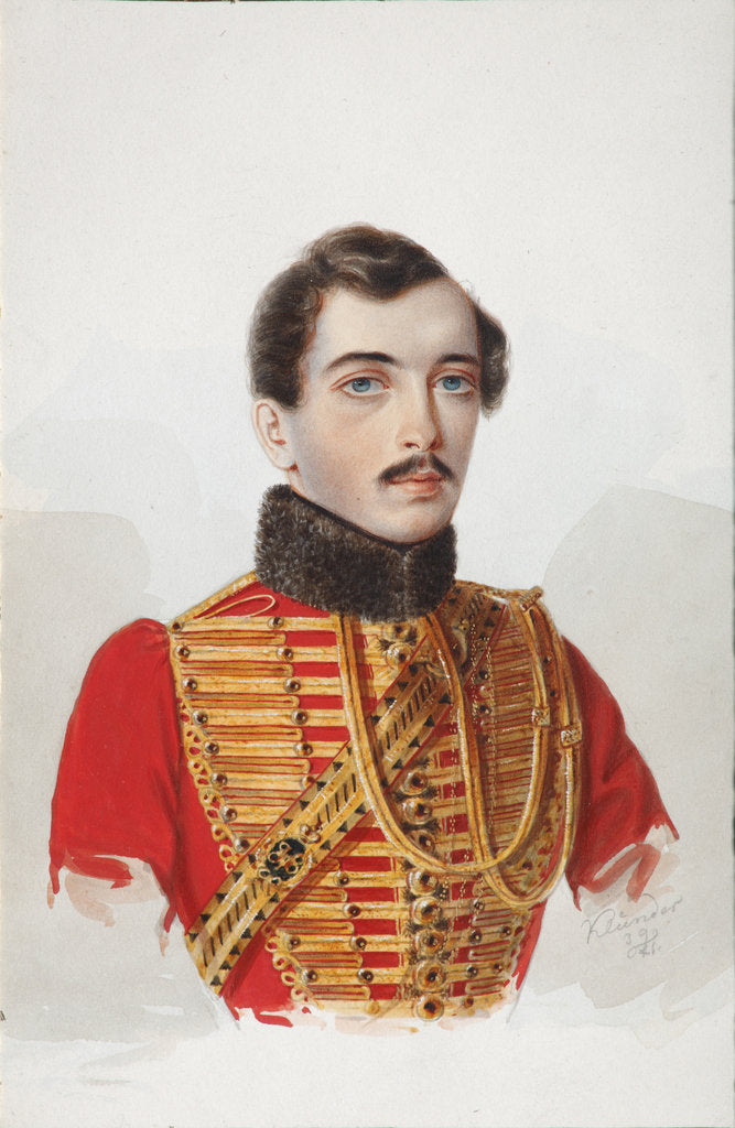 Detail of Portrait of N.V. Novoskoltsev, 1839 by Alexander Ivanovich Klünder