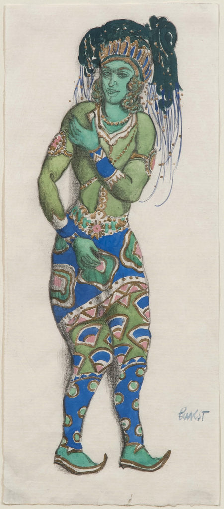 Detail of Costume design for the Ballet Blue God by R. Hahn, 1911 by Léon Bakst