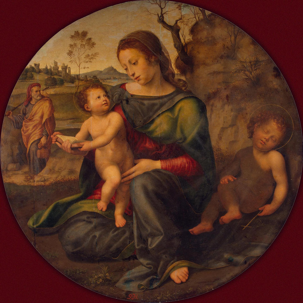 Detail of The Holy Family with the young John the Baptist, c. 1520 by Giuliano Bugiardini
