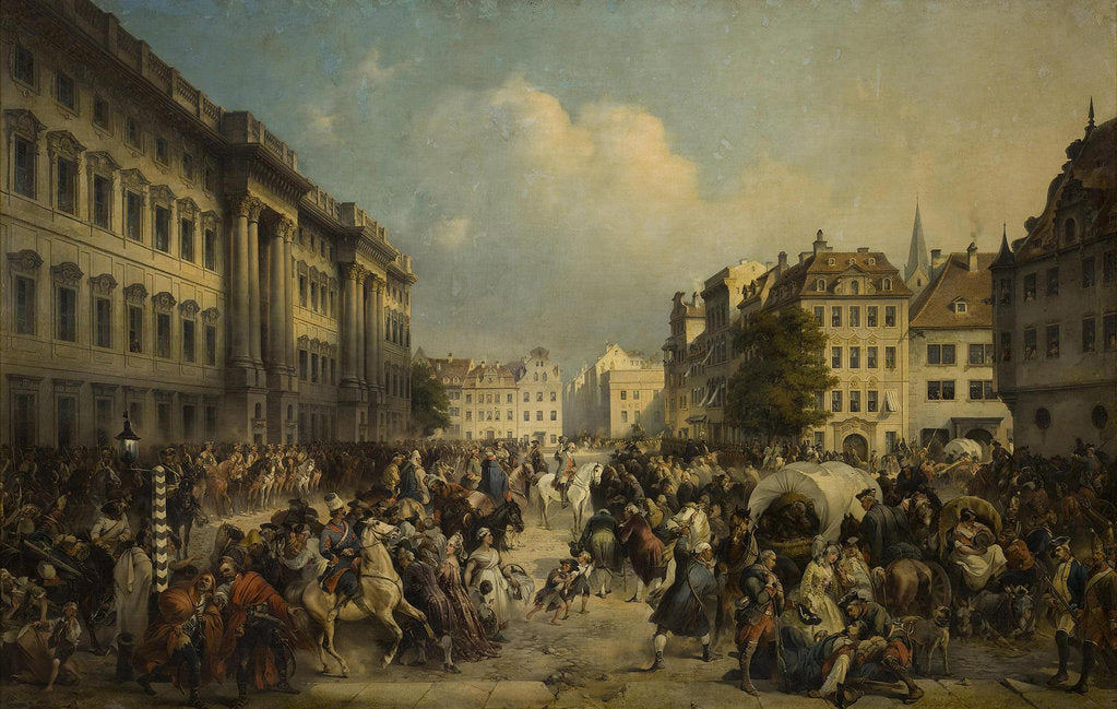 Detail of The occupation of Berlin by Russian troops in October 1760, 1849 by Alexander von Kotzebue