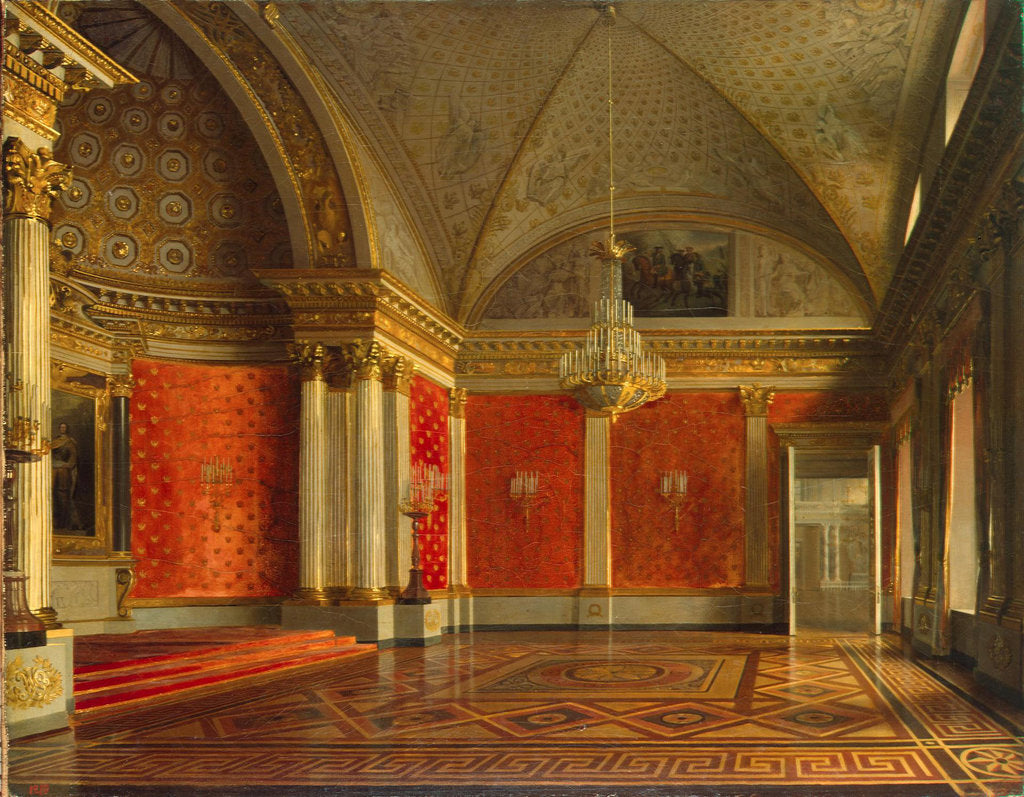 Detail of The Small Throne Room of the Winter Palace, 1837 by Sergei Konstantinovich Zaryanko