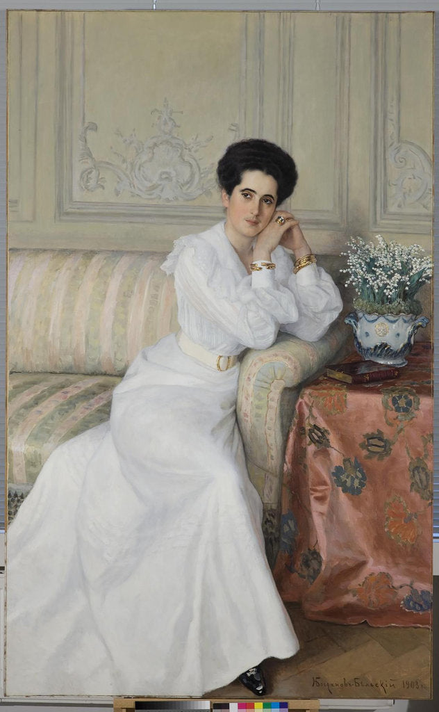 Detail of Portrait of Countess Darya Mikhaylovna Gorchakova, née Bibikova, 1903 by Nikolai Petrovich Bogdanov-Belsky