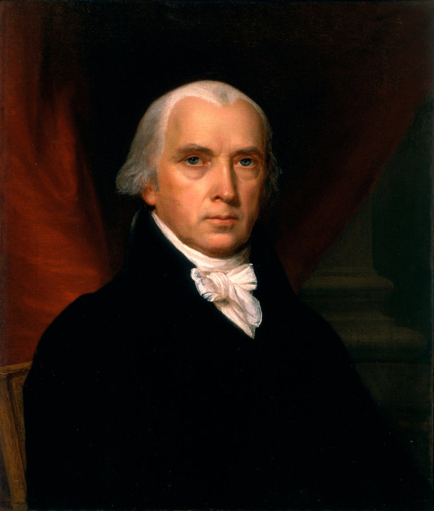 Detail of Portrait of James Madison, 1816 by John Vanderlyn