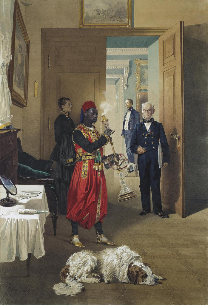 Detail of Foyer of the Great Palace in Tsarskoye Selo, 1865 by Mihály Zichy