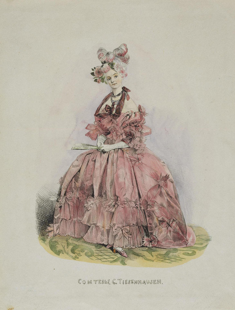 Detail of Portrait of Countess Dolly de Ficquelmont, 1831-1840 by Grigori Grigorievich Gagarin