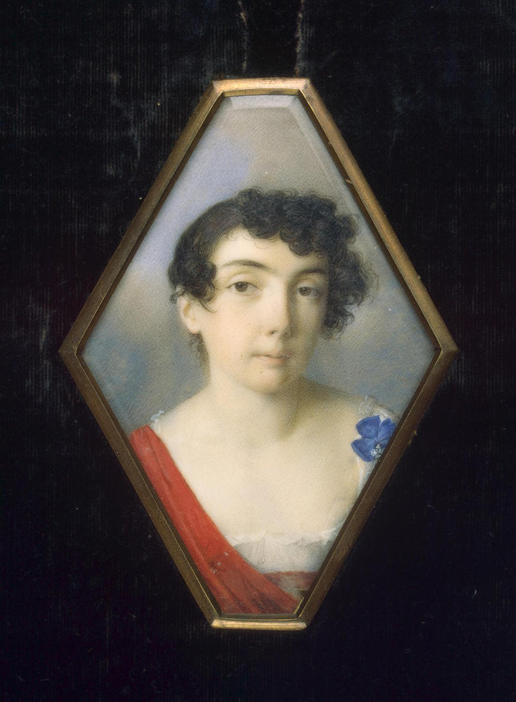 Detail of Portrait of Anna Mikhailovna Khitrovo, née Golenishcheva-Kutuzova, ca 1802 by Anonymous