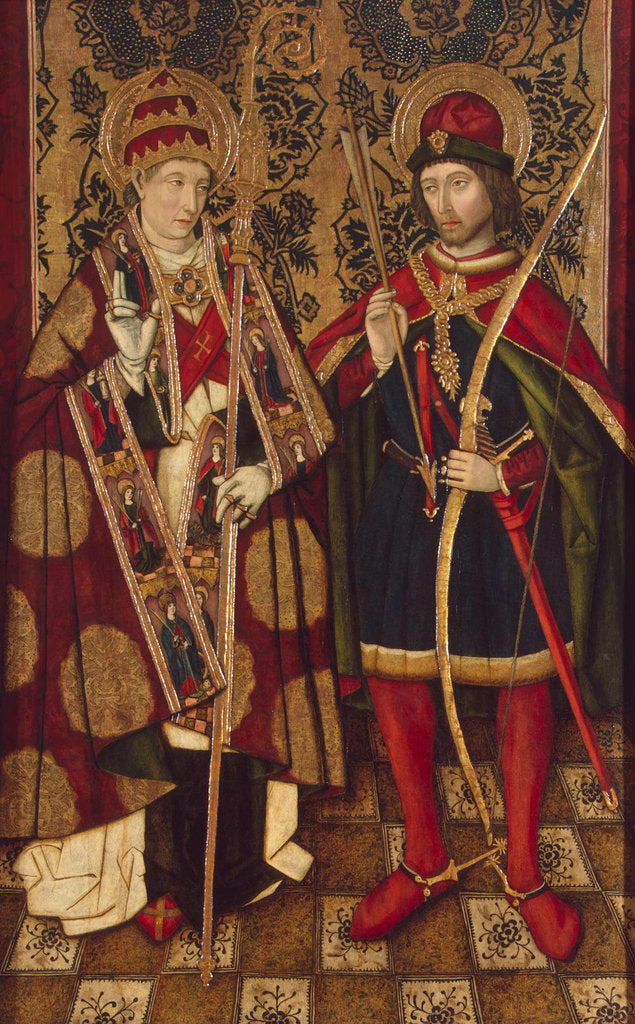 Detail of Saints Fabian and Sebastian, 1475-1499 by Anonymous