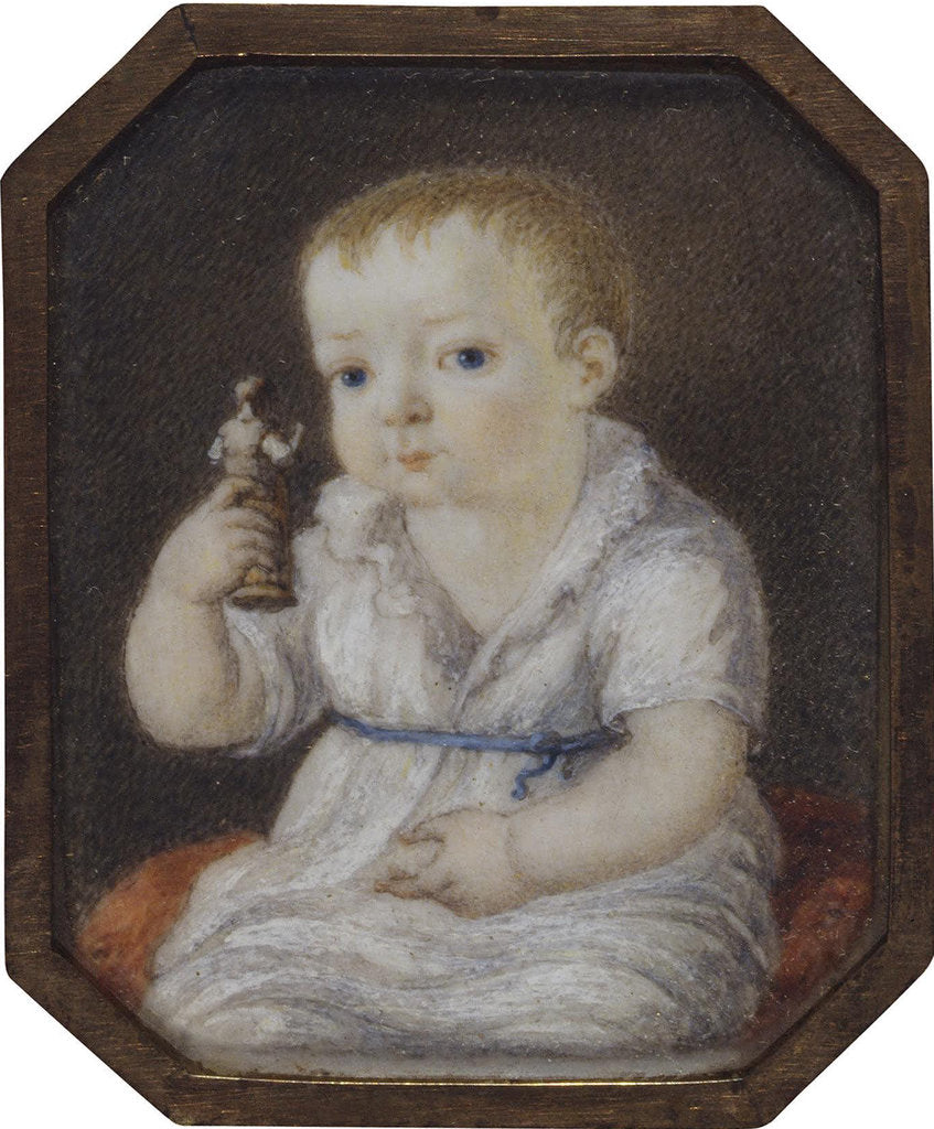 Detail of Portrait of Sergey Ivanovich Volkov as child, ca 1808 by Anonymous