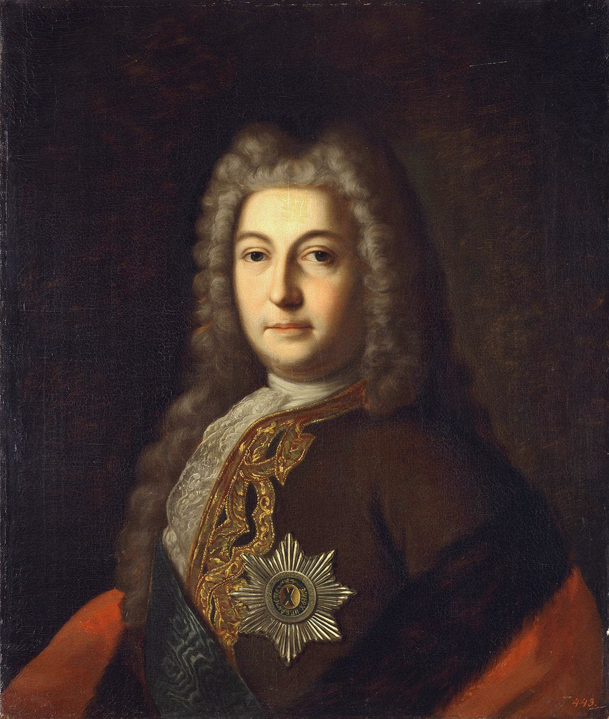 Detail of Portrait of Count Heinrich Johann Friedrich (Andrei) Ostermann, Late 18th century by Anonymous