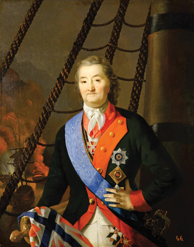 Detail of Count Alexey Grigoryevich Orlov in the Battle of Chesma, 19th century by Anonymous