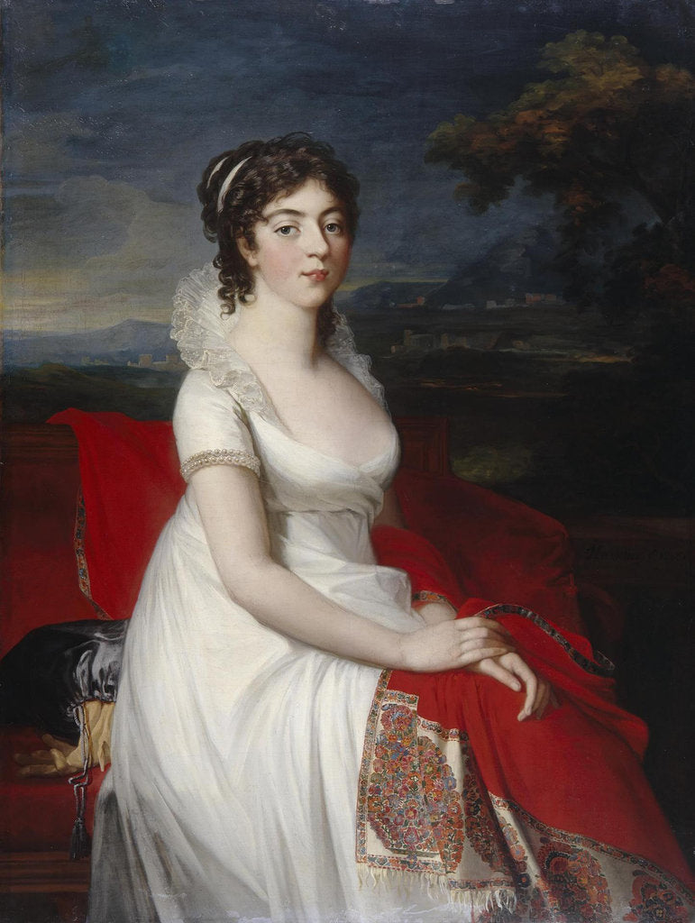 Detail of Portrait of Countess Obolenskaya, 1806 by Jean Laurent Mosnier