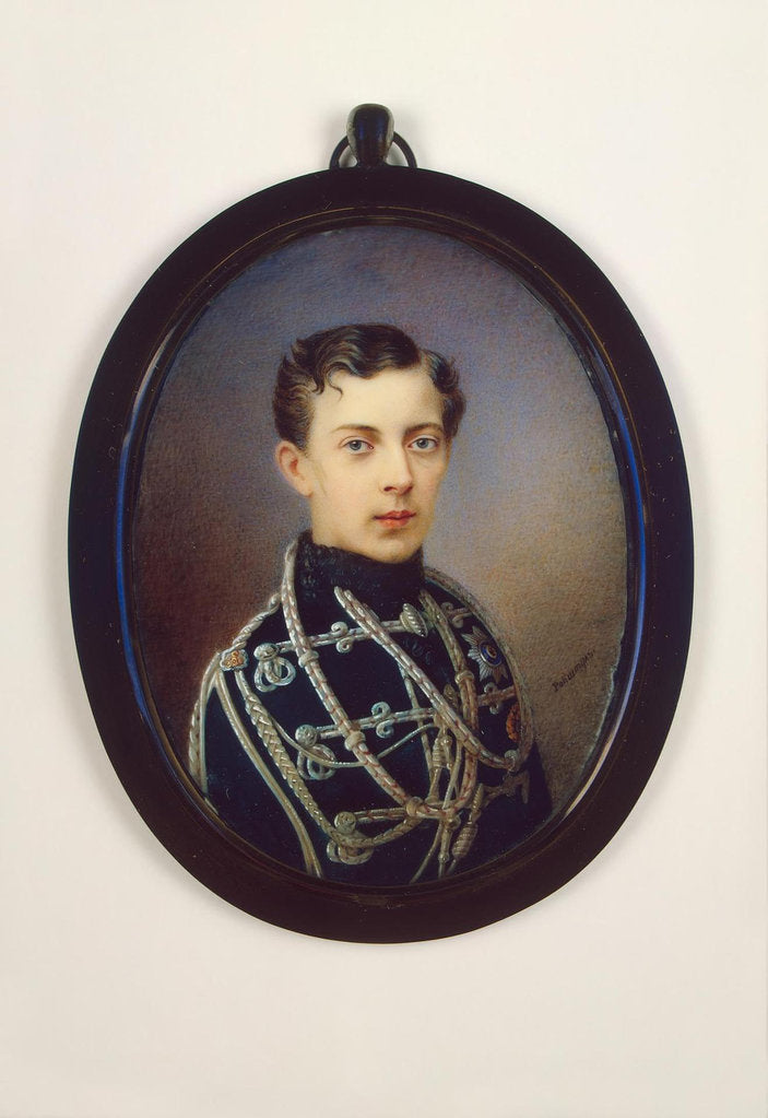 Detail of Portrait of Tsarevich Nicholas Alexandrovich of Russia (1843?1865), c. 1861 by Alois Gustav Rockstuhl