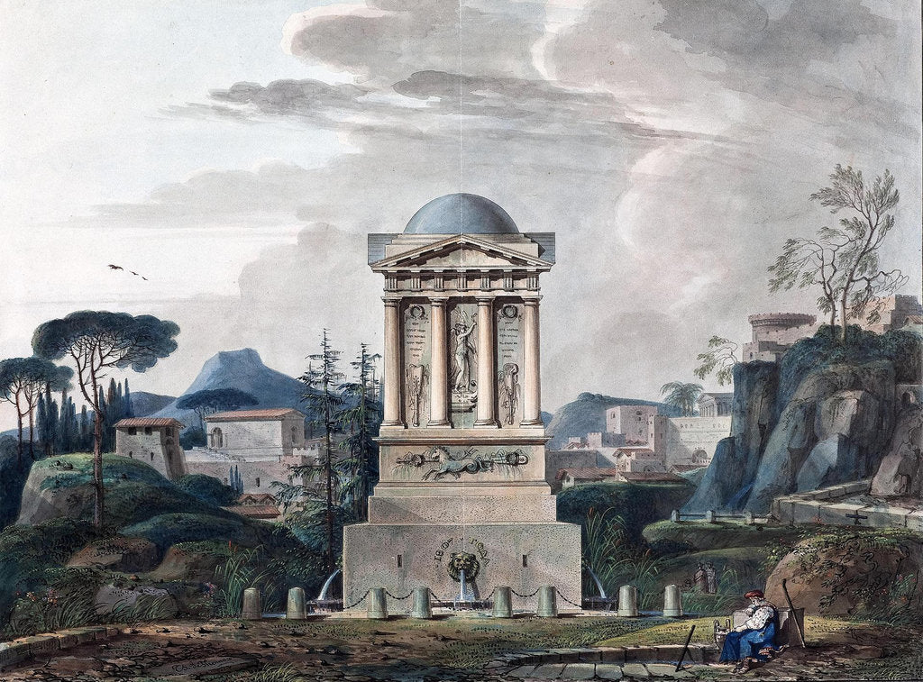 Design of the Fountain in Poltava, 1807 by Jean François Thomas de Thomon