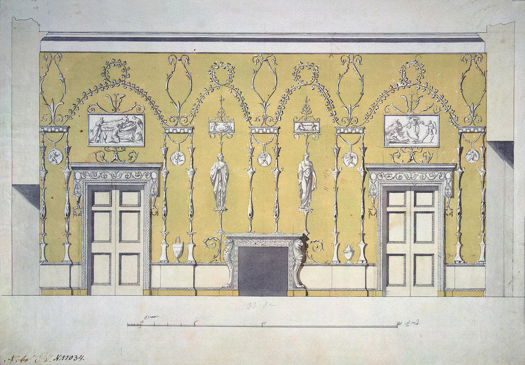Detail of Design of the Green Dining room Great Palace in Tsarskoye Selo, Early 1780s by Charles Cameron