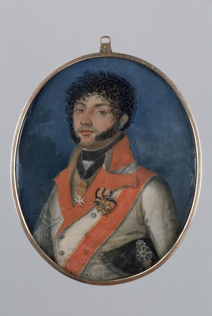 Detail of Portrait of Fyodor Petrovich Uvarov, 1803 by Mikhail Mikhailovich Zatsepin