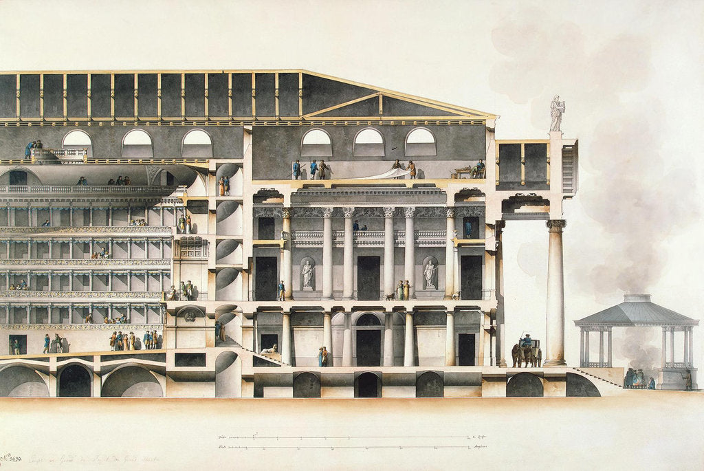 Detail of The Saint Petersburg Imperial Bolshoi Kamenny Theatre, Early 19th century by Giacomo Antonio Domenico Quarenghi