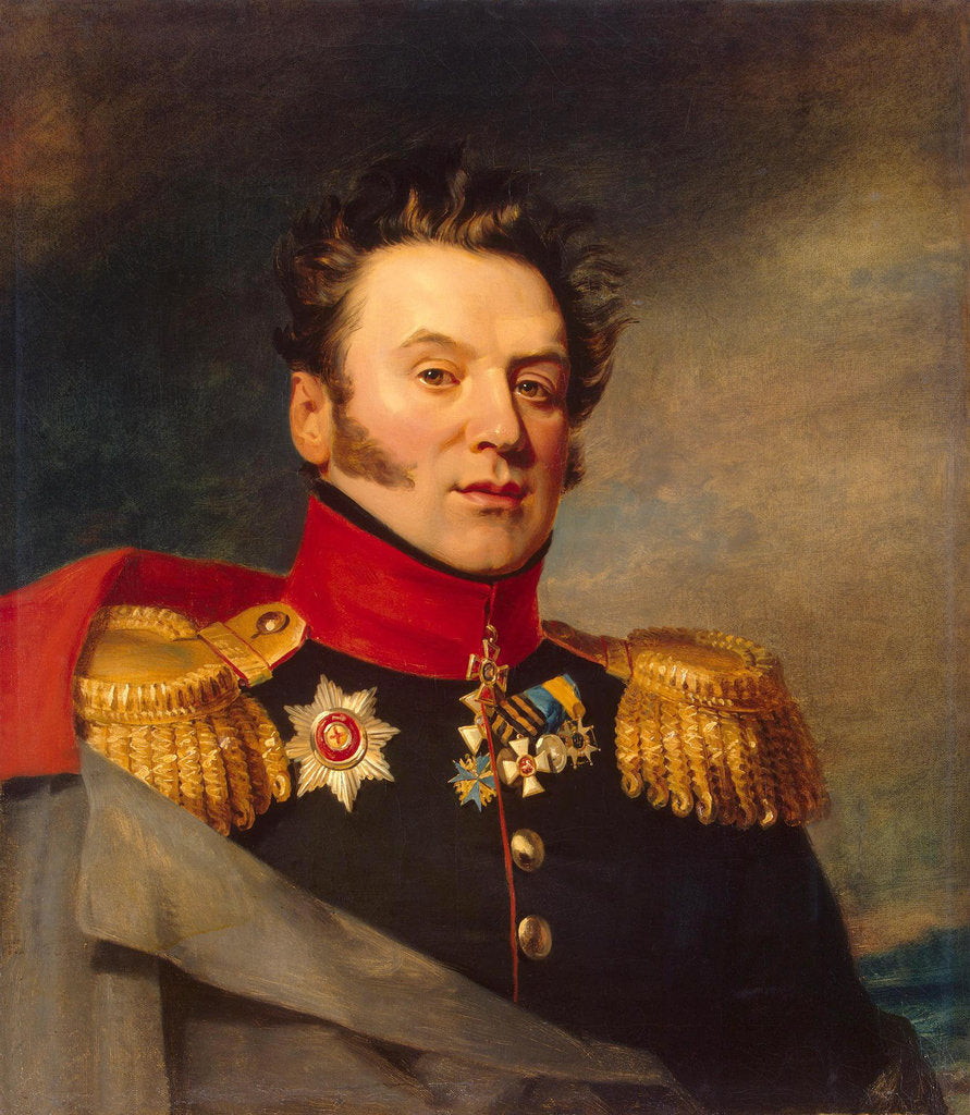 Detail of Portrait of Konstantin Markovich Poltoratsky, before 1825 by George Dawe