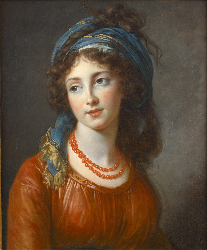 Detail of Portrait of Aglaé de Gramont, née de Polignac, 1794 by Marie Louise Elisabeth Vigée-Lebrun