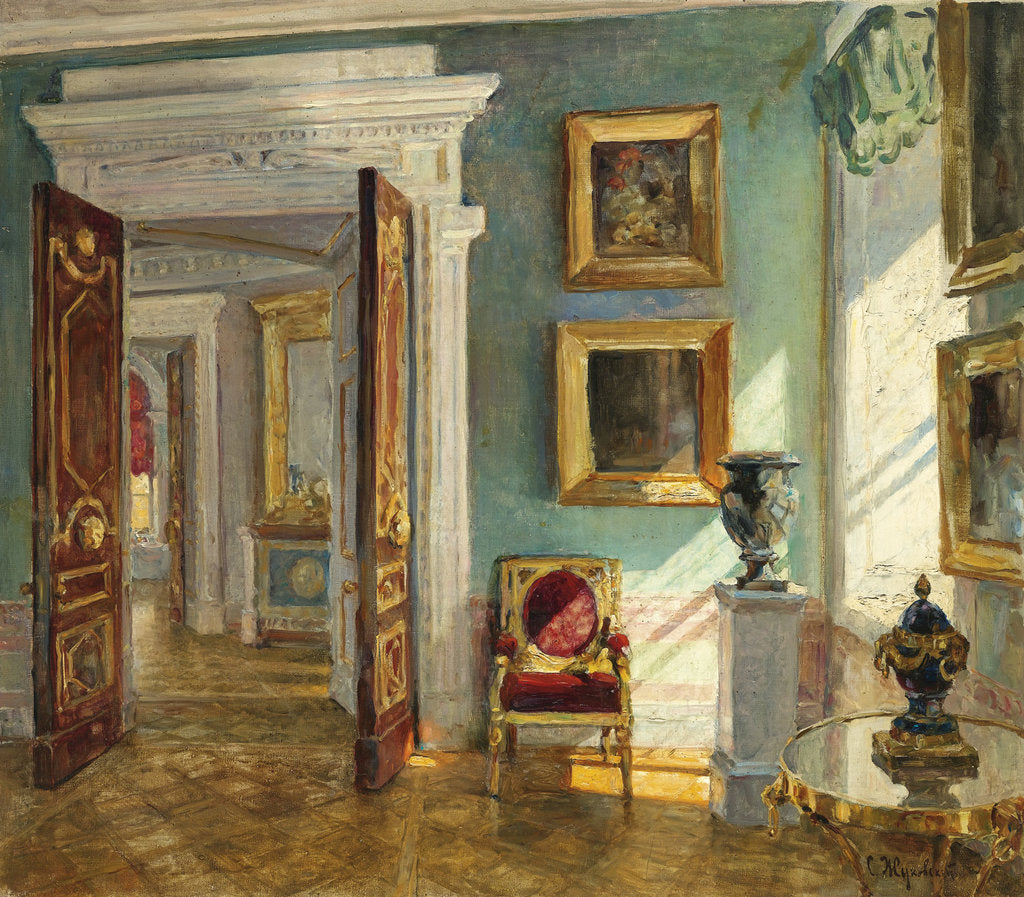 Detail of Interior of the Picture Gallery, Pavlovsk by Stanislav Yulianovich Zhukovsky