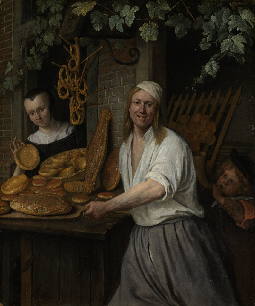 Detail of The Baker Arent Oostwaard and his Wife, Catharina Keizerswaard, 1658 by Jan Havicksz Steen