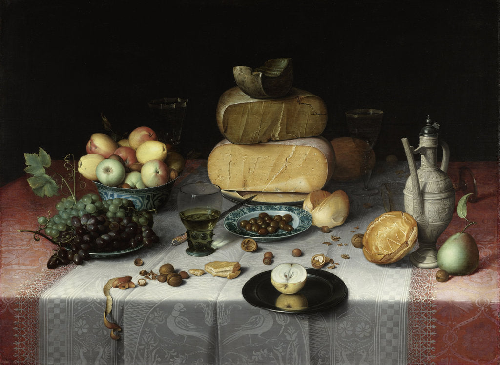 Detail of Still Life with Cheese, c. 1615 by Floris Claesz. van Dyck