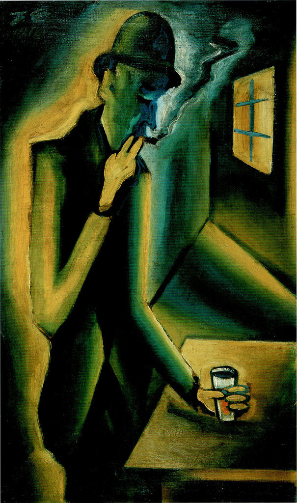 Detail of The Old Soak, 1918-1919 by Josef Capek