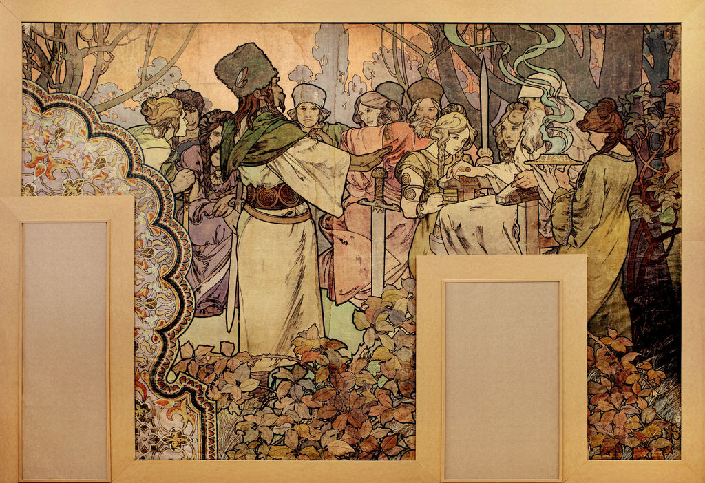 Detail of Wall painting for the Exposition Universelle of 1900, 1899-1900 by Alfons Marie Mucha