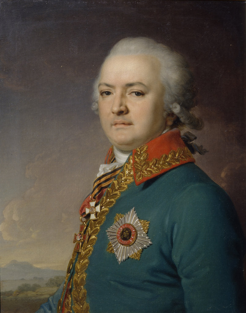 Detail of Portrait of Alexander Vasilyevich Polikarpov, 1796 by Vladimir Lukich Borovikovsky
