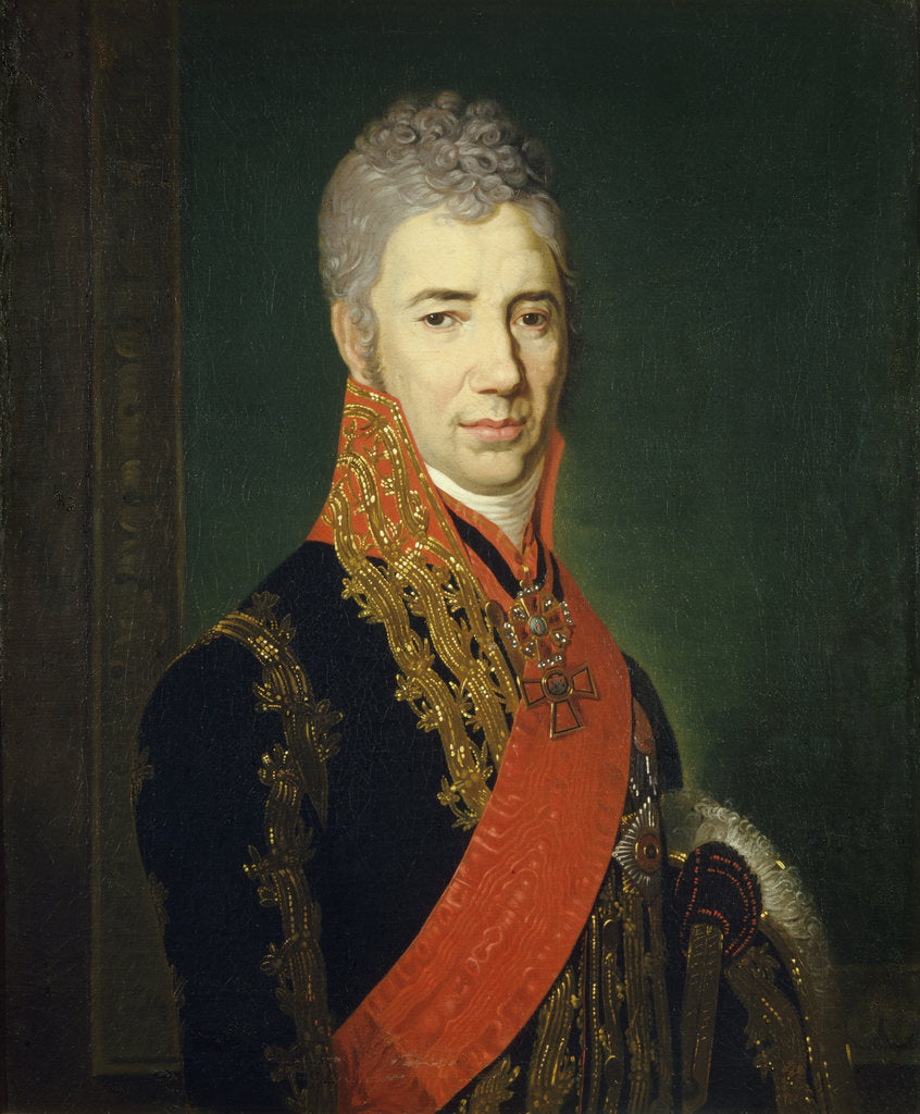 Detail of Portrait of the Crown Equerry Sergey Ilyich Mukhanov by Vladimir Lukich Borovikovsky