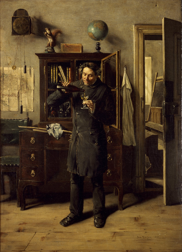 Detail of Teacher Drunkard, 1882 by Anton Eduard Müller