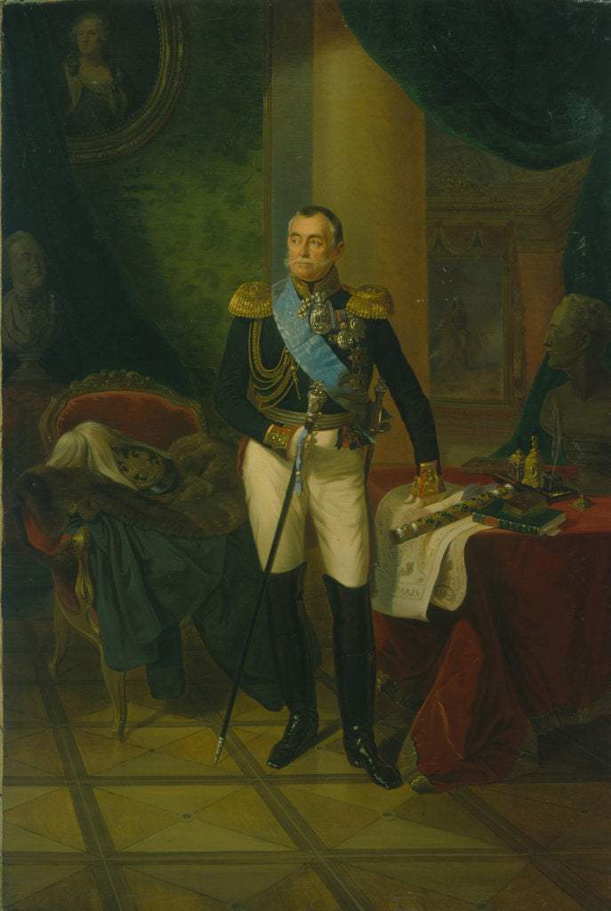 Detail of Portrait of Prince Pyotr Volkonsky, c. 1850 by Anonymous