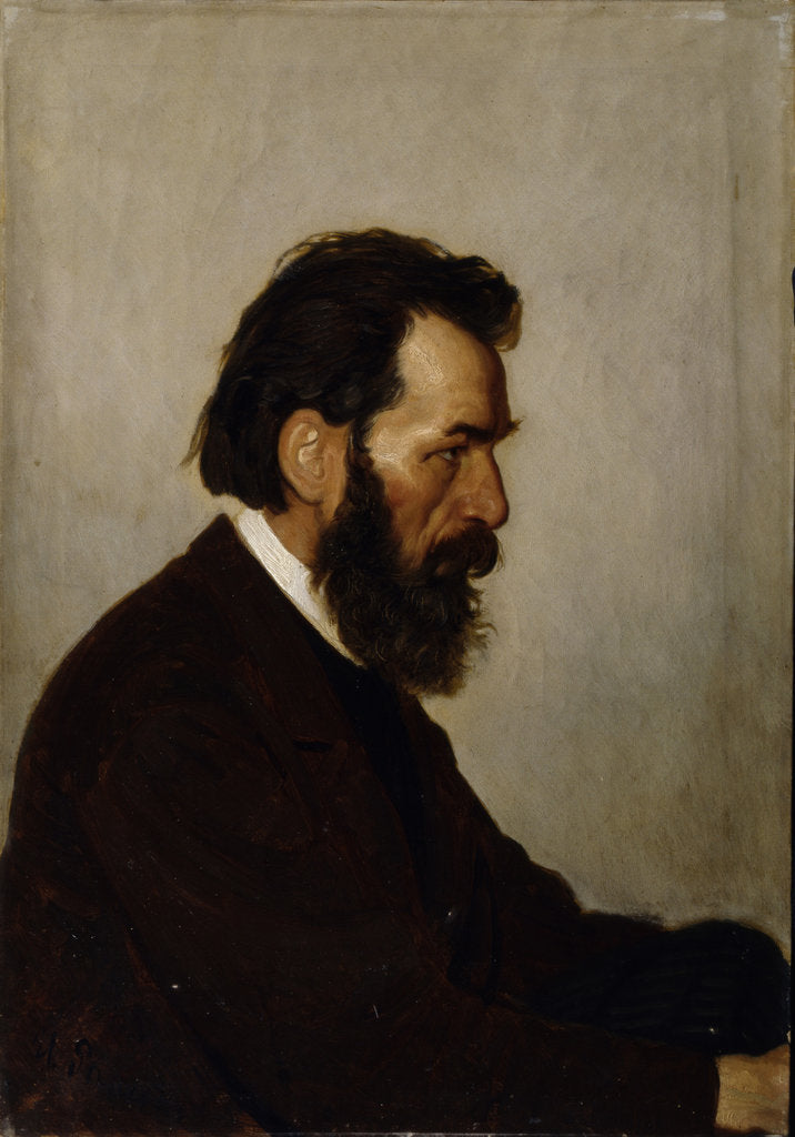 Detail of Portrait of the architect Alexey Ivanovich Shevtsov, 1869 by Ilya Yefimovich Repin