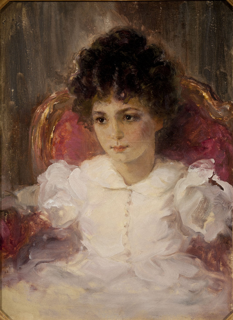 Detail of Portrait of Tatyana Sergeevna Khokhlova, née Botkina as Child by Valentin Alexandrovich Serov