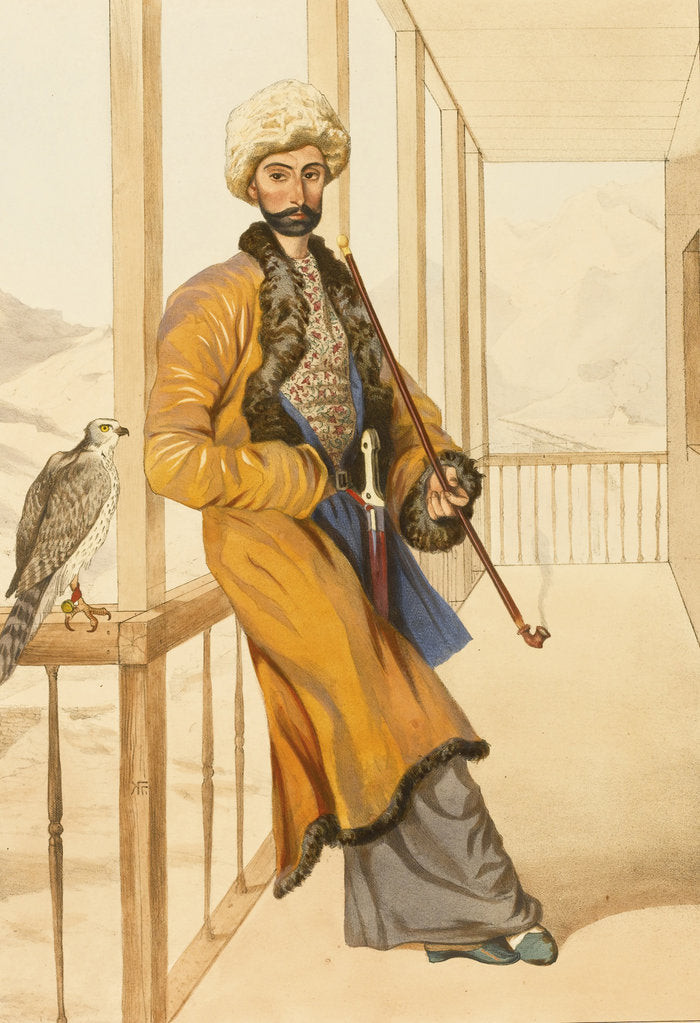 Detail of Caucasian traditional dress, 1840s by Grigori Grigorievich Gagarin